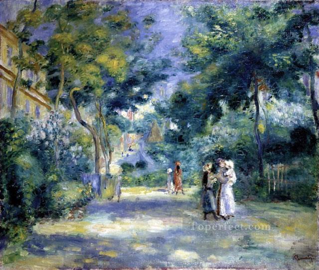 モンマルトルの庭園 ピエール・オーギュスト・ルノワール油絵